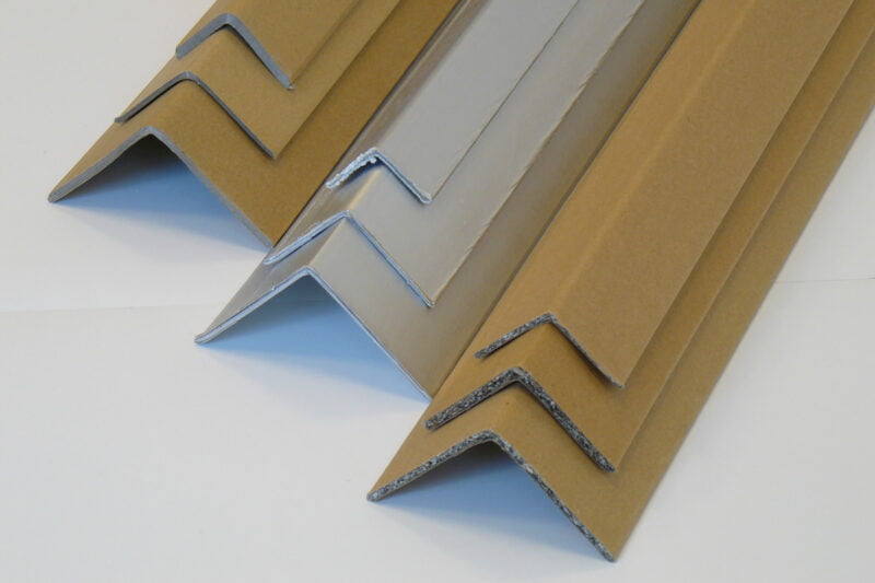 Edge protectors made from 100 % recycled paper